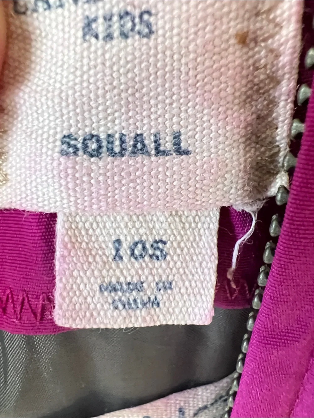 Land’s End Magenta Kids 10 Slim Squall Growalongs Ski Bibs
